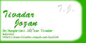 tivadar jozan business card